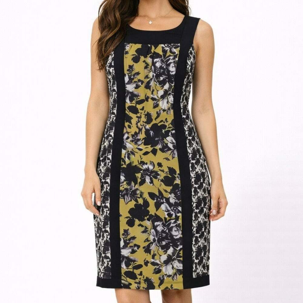 SIMPLY VERA Wang Sheath Dress Womens Medium Office Boho Career Chic Fall